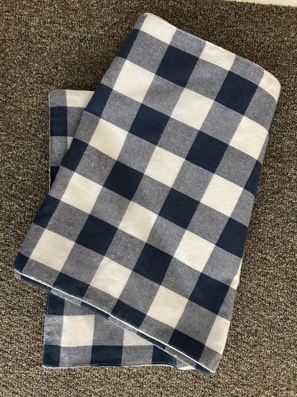 Navy & White Buffalo Plaid Table Runner